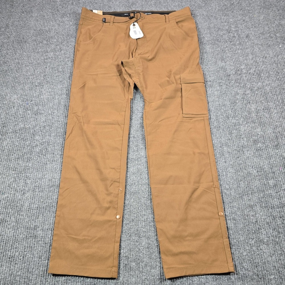 Prana Stretch Zion Slim Pant II Pants Mens 38x32 Sepia Brown Hiking Outdoor - Picture 2 of 16